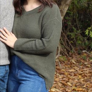 Olive green sweater size medium